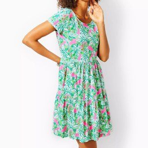 NWT Lilly Pulitzer Geanna Swing Dress in Botanical Green Just Wing It